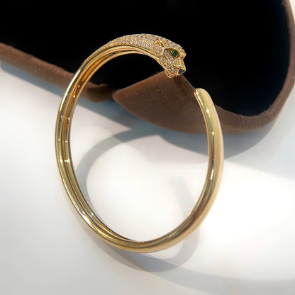 [Lunabriance]PANTHERE GOLD DIAMOND OPEN BRACELET