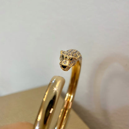 [Lunabriance]PANTHERE GOLD DIAMOND OPEN BRACELET