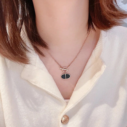 [Lunabriance]CHAINE VERSO BLACK CERAMIC NECKLACE