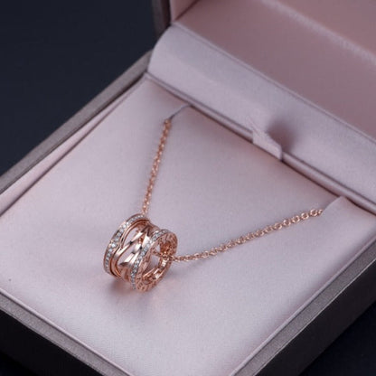 [Lunabriance]ZERO 1 PINK GOLD DIAMOND OPEN NECKLACE