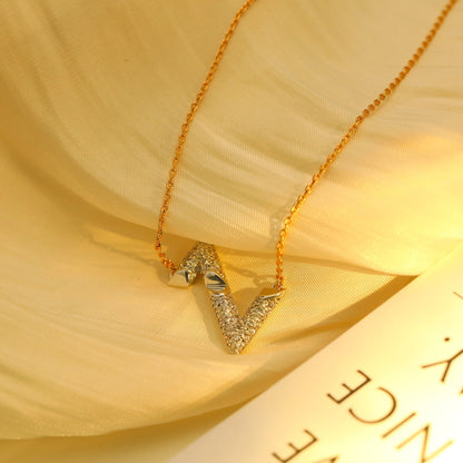 [Lunabriance]VOLT SILVER DIAMOND PEDANT NECKLACE