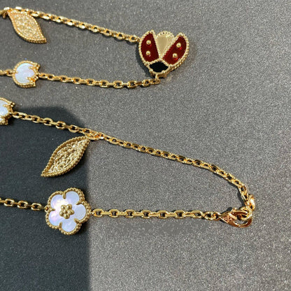 [Lunabriance]LUCKY SPRING 15 MOTIFS GOLD NECKLACE