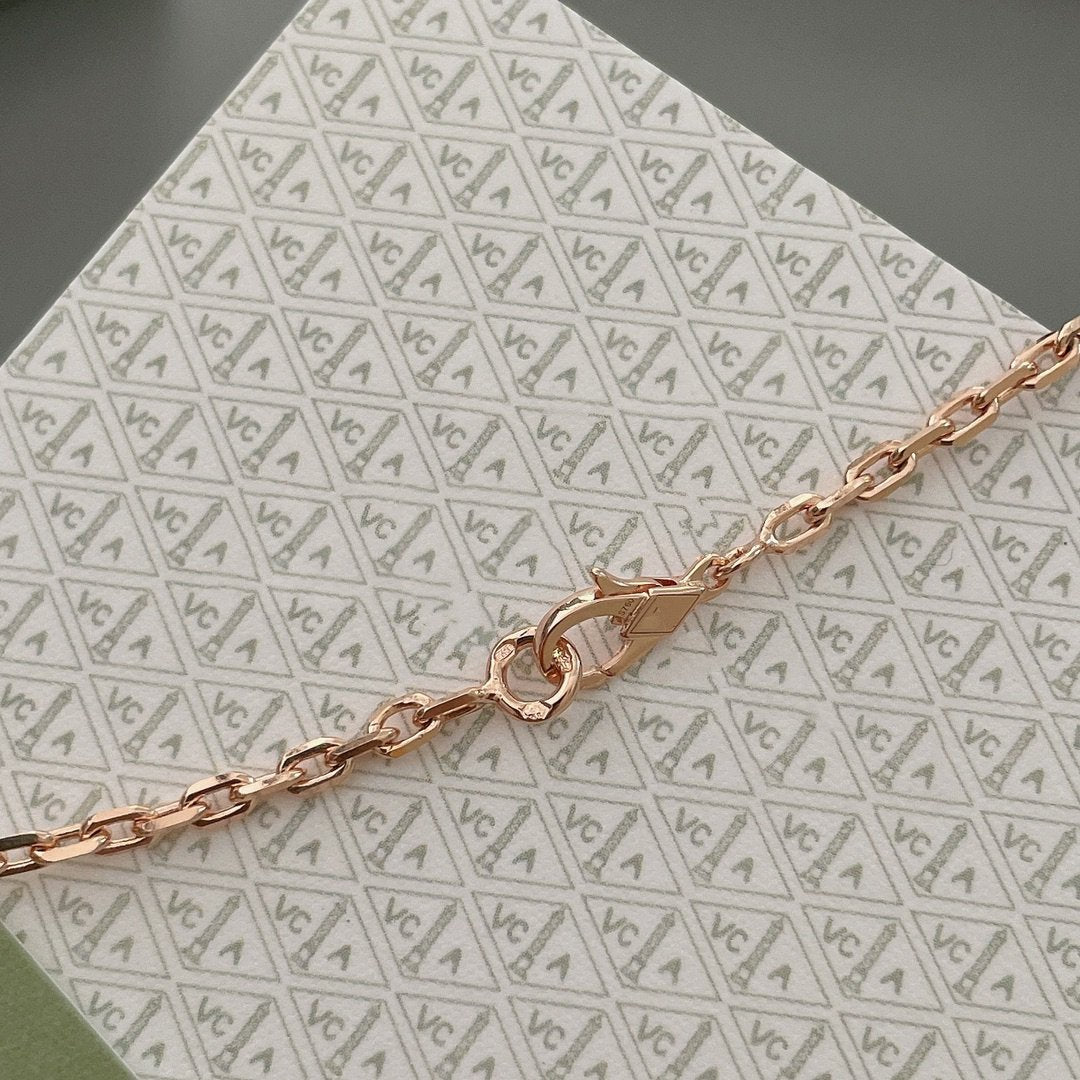 [Lunabriance]LUCKY SPRING 15 MOTIFS ROSE GOLD NECKLACE