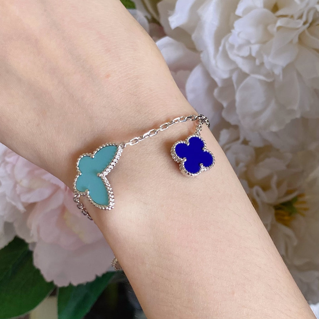 [Lunabriance]LUCKY SPRING SILVER BRACELET 4 MOTIF