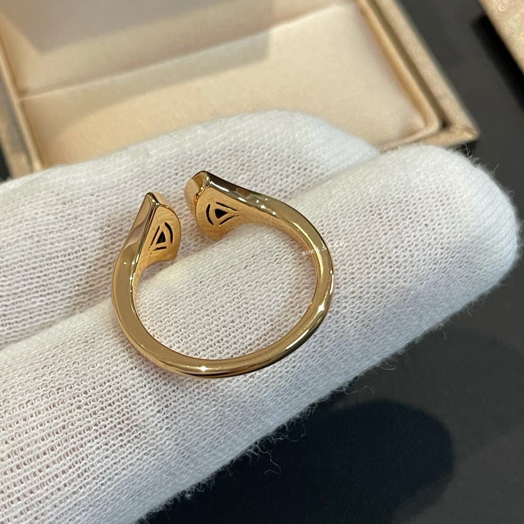 [Lunabriance]DREAM MALACHITE DIAMOND OPEN RING