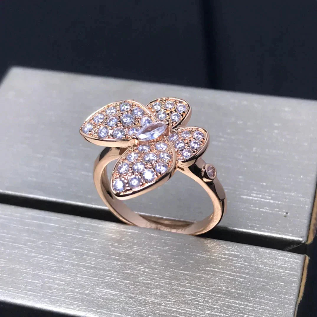 [Lunabriance]BUTTERFLY PINK GOLD DIAMOND RING