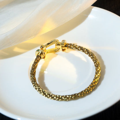 [Lunabriance]FORCE 10 GOLD GREEN DIAMOND PAVED