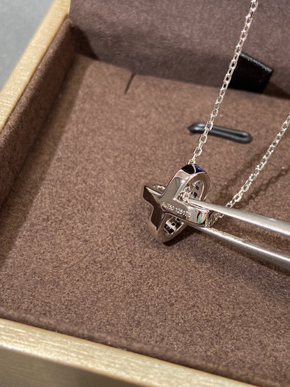 [Lunabriance]LIENS DIAMOND SILVER NECKLACE