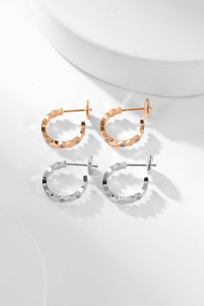 [Lunabriance]BEE LOVE DIAMOND HOOP EARRINGS