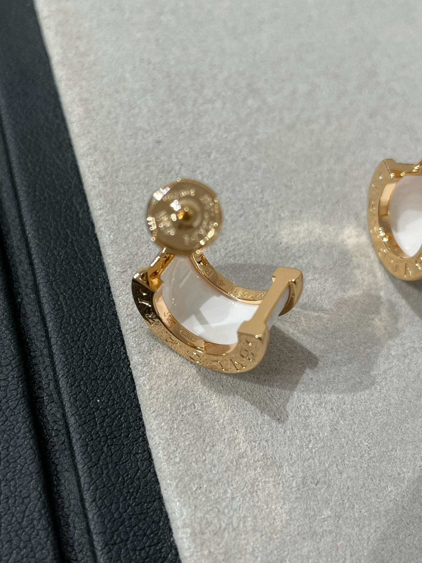 [Lunabriance]ZERO 1 PINK GOLD CERAMIC EARRINGS