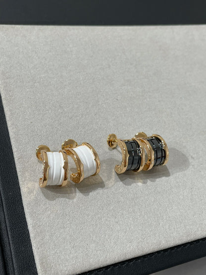 [Lunabriance]ZERO 1 PINK GOLD CERAMIC EARRINGS