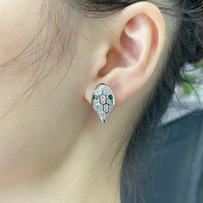 [Lunabriance]SERPENT DIAMOND STUD EARRINGS