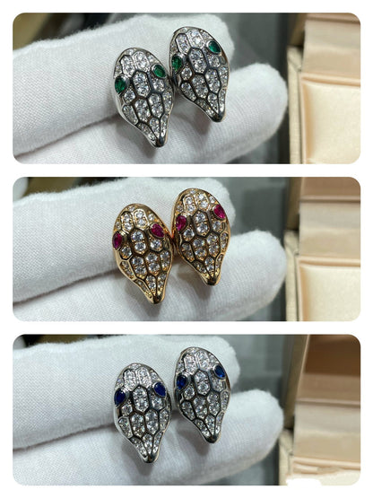 [Lunabriance]SERPENT DIAMOND STUD EARRINGS