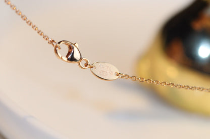 [Lunabriance]JEUX MALACHITE 1 DIAMOND PINK GOLD NECKLACE