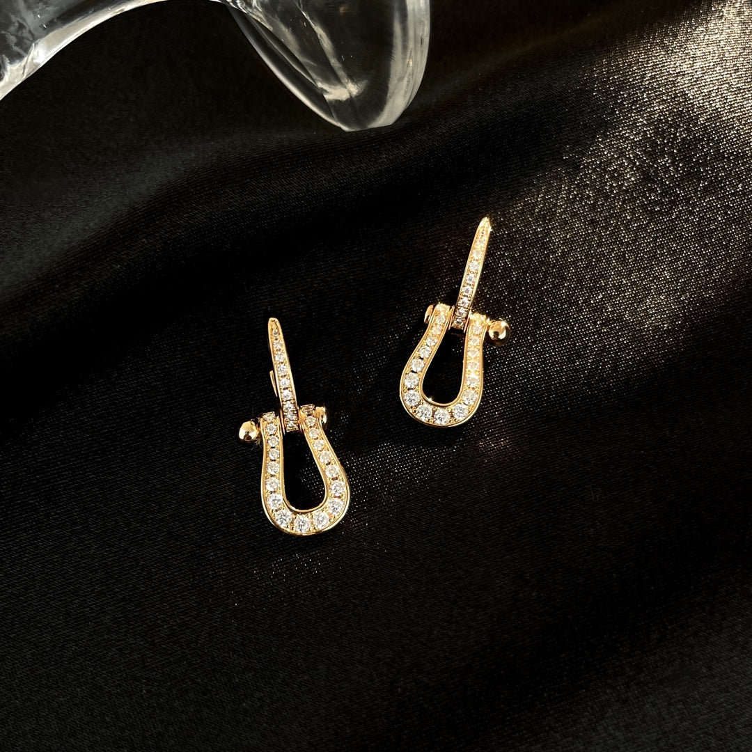 [Lunabriance]FORCE 10 FULL DIAMOND DROP EARRINGS MEDIUM MODEL