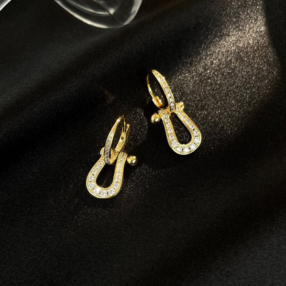 [Lunabriance]FORCE 10 FULL DIAMOND DROP EARRINGS MEDIUM MODEL