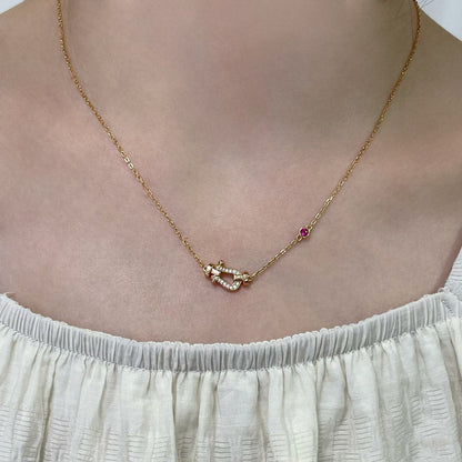 [Lunabriance]FORCE 10 DIAMOND PINK GOLD NECKLACE