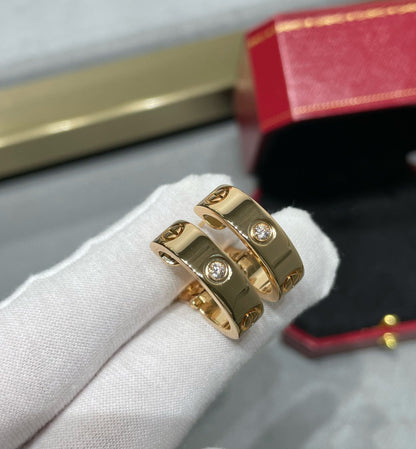 [Lunabriance]LOVE 5.5MM 1 DIAMOND EARRINGS