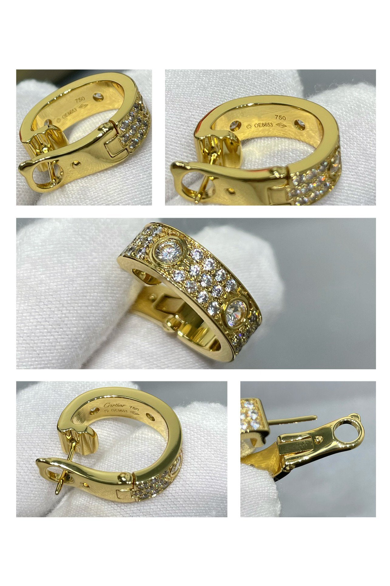 [Lunabriance]LOVE 5.5MM DIAMOND PAVED EARRINGS