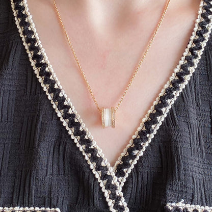 [Lunabriance]ZERO 1 DIAMOND CERAMIC NECKLACE