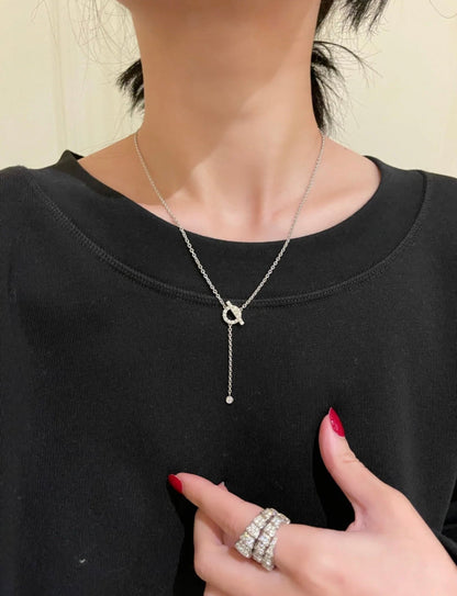 [Lunabriance]FINESSE SILVER DIAMOND NECKLACE