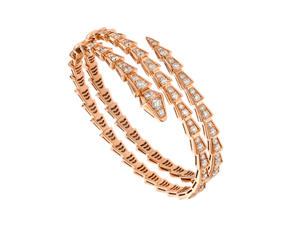 [Lunabriance]SERPENTI BRACELET PINK GOLD DIAMOND DOUBLE ROW