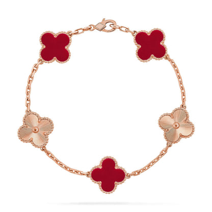[Luna Brilliance]CLOVER LASER ROSE GOLD BRACELET COLLECTION,5 MOTIFS