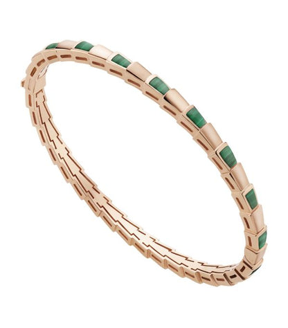 [Lunabriance]SERPENTI BRACELET PINK GOLD MALACHITE