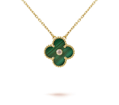 [Luna Brilliance]CLOVER 15MM CHRISTMAS LIMITED EDITION SINGLE FLOWER NECKLACE