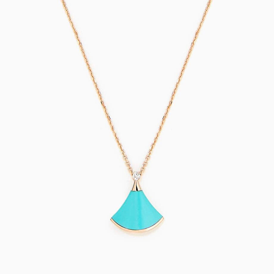 [Lunabriance]DREAM NECKLACE TURQUOISE PINK GOLD