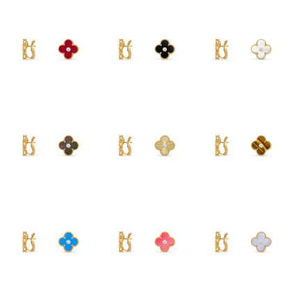 [Luna Brilliance]CLOVER 15MM MOP DIAMOND EARRINGS COLLECTION