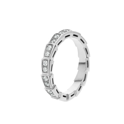 [Lunabriance]SERPENTI RING SILVER DIAMOND PAVED 3MM