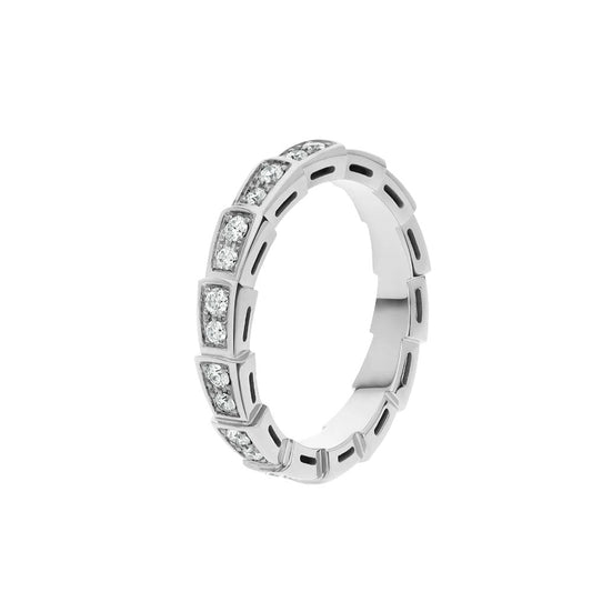 [Lunabriance]SERPENTI RING SILVER DIAMOND PAVED 3MM