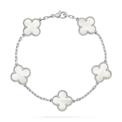 [Luna Brilliance]CLOVER SILVER BRACELET COLLECTION,5 MOTIFS