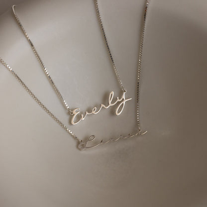 Callie Box Chain Name Necklace