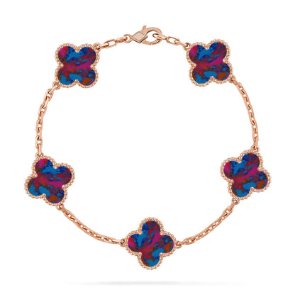 [Luna Brilliance]CLOVER ROSE GOLD BRACELET COLLECTION,5 MOTIFS