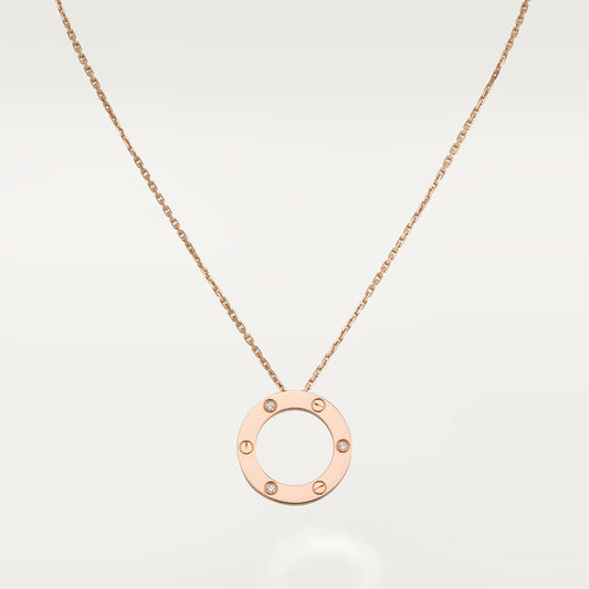 [Lunabriance]LOVE NECKLACE 16MM 3 DIAMONDS