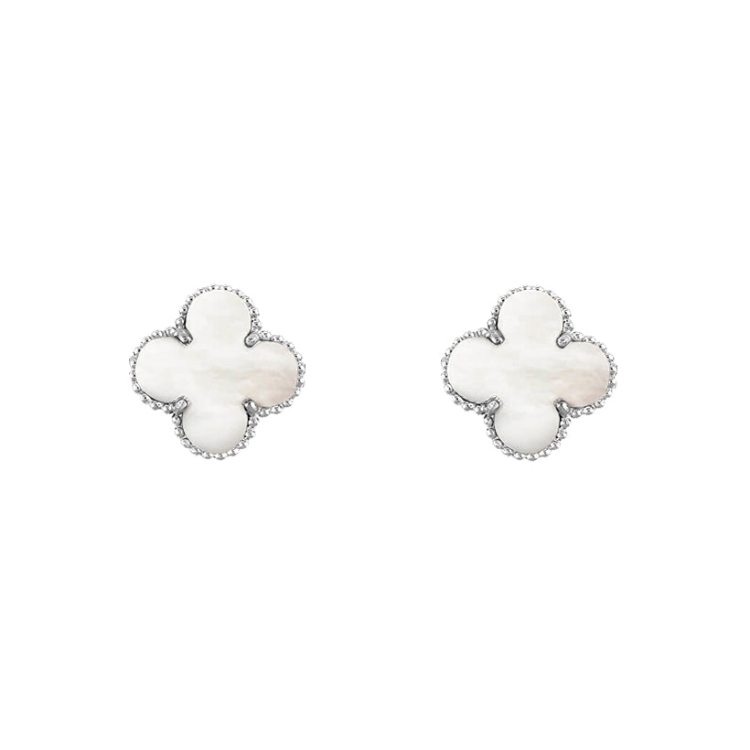 [Luna Brilliance]CLOVER SILVER 15MM EARRINGS COLLECTION