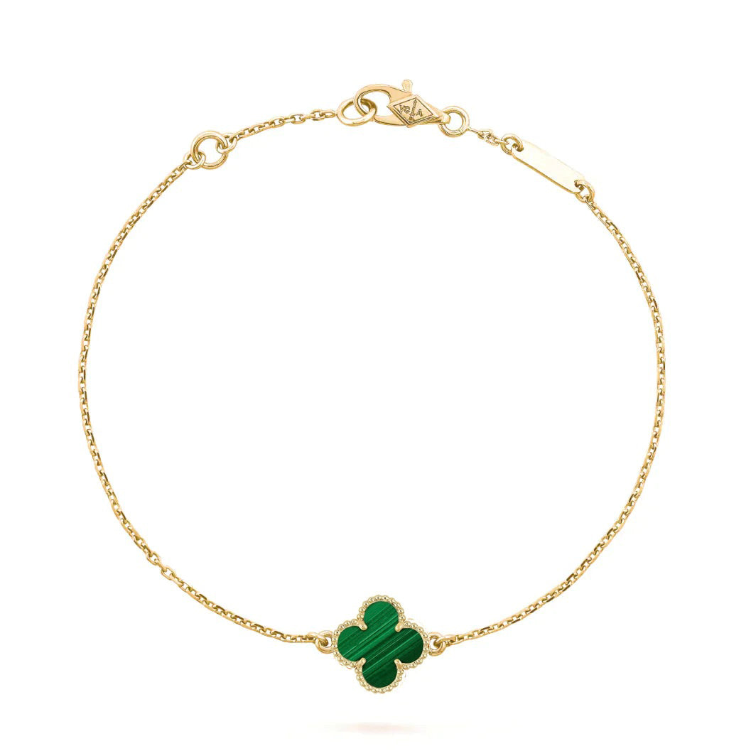[Luna Brilliance]CLOVER BRACELET MALACHITE 1 MOTIF