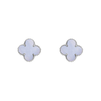 [Luna Brilliance]CLOVER SILVER 15MM EARRINGS COLLECTION