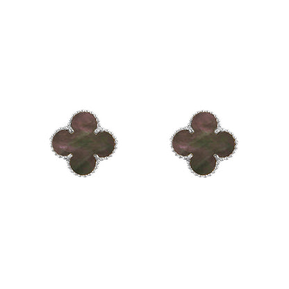 [Luna Brilliance]CLOVER SILVER 15MM EARRINGS COLLECTION