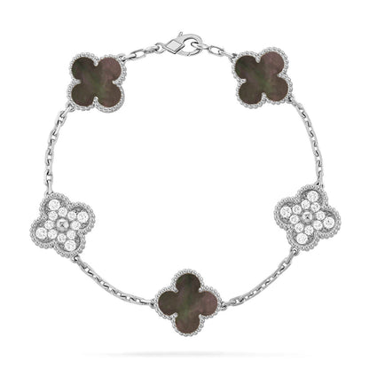 [Luna Brilliance]CLOVER DIAMOND SILVER BRACELET COLLECTION,5 MOTIFS