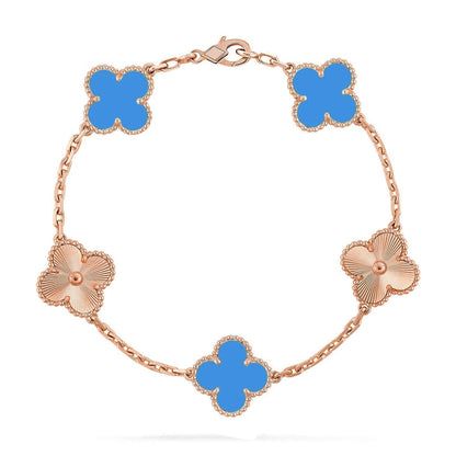 [Luna Brilliance]CLOVER LASER ROSE GOLD BRACELET COLLECTION,5 MOTIFS