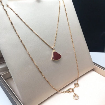[Lunabriance]DREAM NECKLACE CARNELIAN 1 DIAMOND
