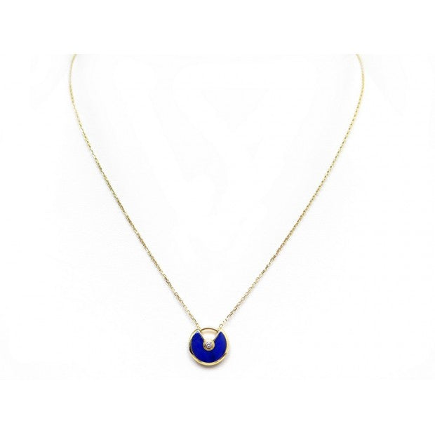 [Luna Brilliance]AMULETTE ROSE GOLD AGATE NECKLACE