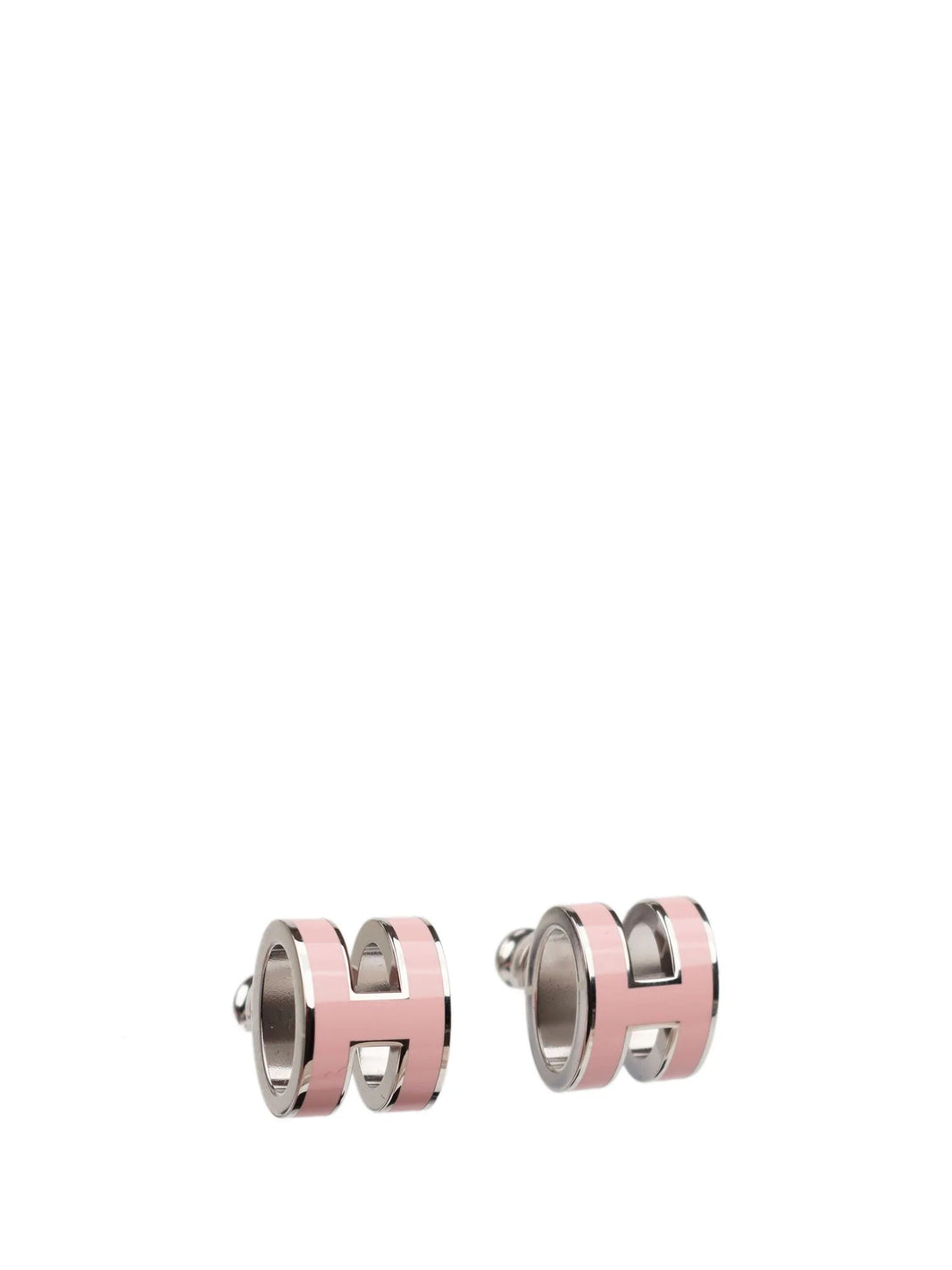 [Luna Brilliance]MINI POP H SILVER EARRINGS PINK