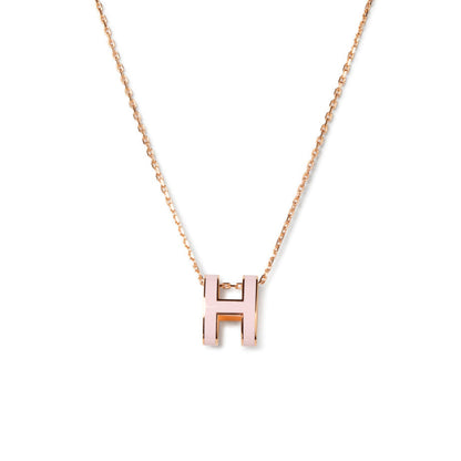 [Lunabriance]POP H PEDANT PINK GOLD