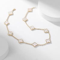 [Luna Brilliance]CLOVER 10 MOTIFS WHITE MOTHER OF PEARL NECKLACE