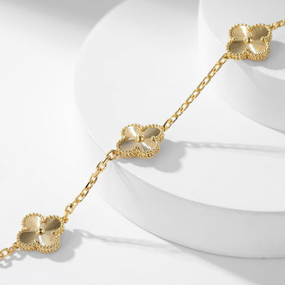 [Lunabriance]CLOVER 10 MOTIFS LASER NECKLACE