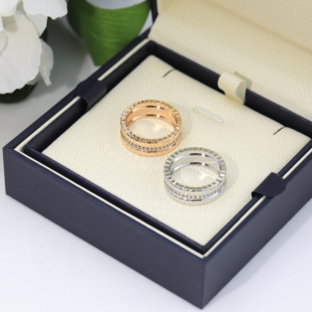 [Lunabriance]ICE CUBE RING WITH DIAMONDS